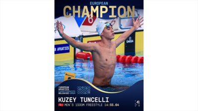 Sırbistan'da devam eden Su Sporları Avrupa Şampiyonası'nda milli yüzücü Kuzey