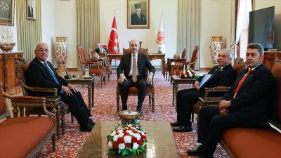 TBMM (AA) – Yaklaşık 40 dakika süren görüşmenin ardından, Aksakal