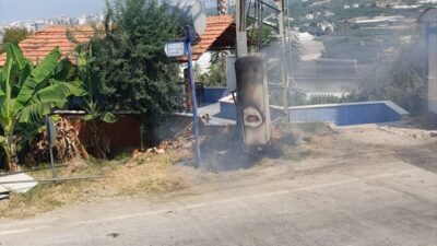 ANTALYA (AA) – Antalya'nın Alanya ilçesinde elektrik trafosunda çıkan yangın