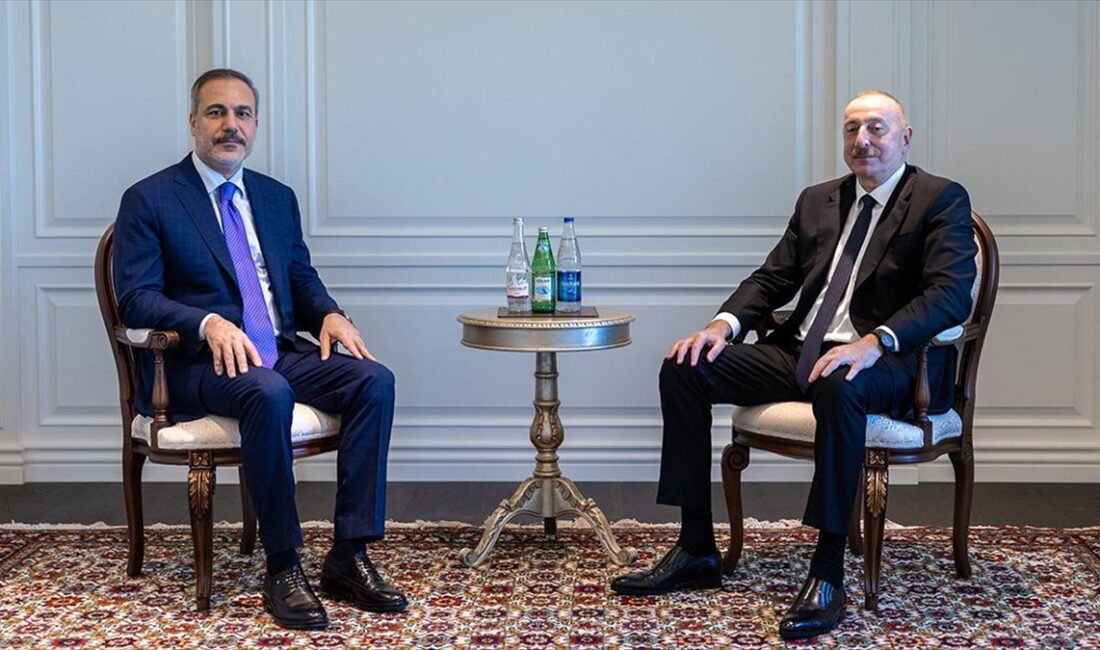 Azerbaycan Cumhurbaşkanı İlham Aliyev, Azerbaycan'ın Şuşa şehrinde Dışişleri Bakanı Hakan
