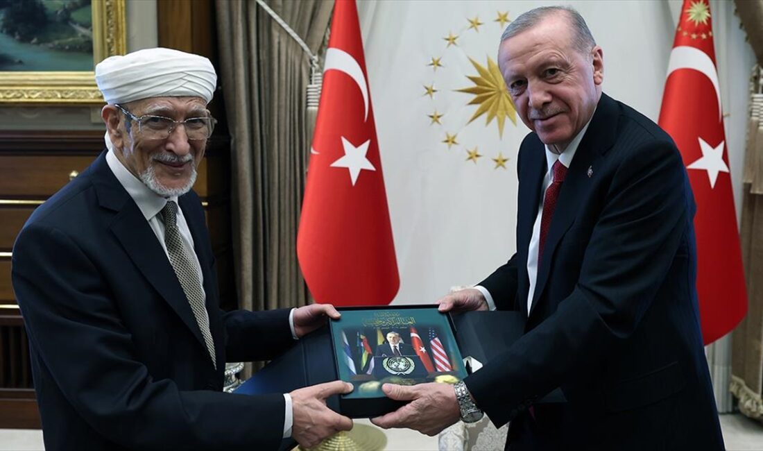 ANKARA (AA) – Cumhurbaşkanlığı Külliyesi’nde basına kapalı gerçekleştirilen kabulde, Taha