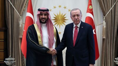 Cumhurbaşkanı Recep Tayyip Erdoğan, Suudi Arabistan Savunma Bakanı Halid bin