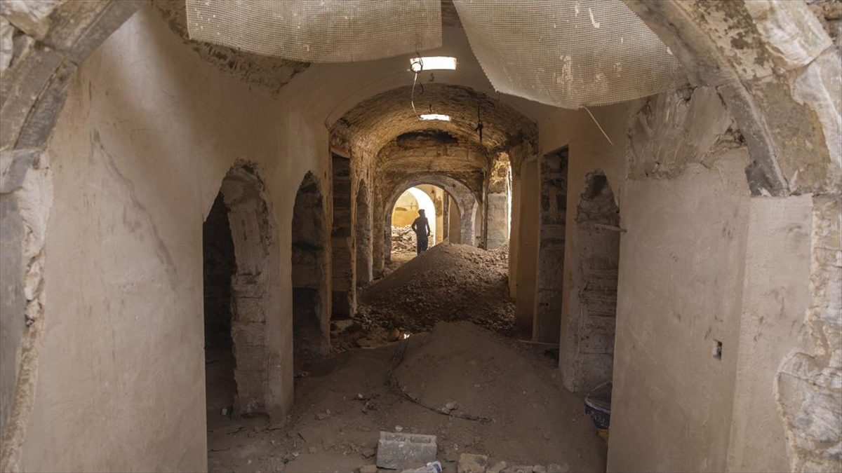 Irak'ın Erbil kentindeki Osmanlı yadigarı Kayseri Çarşısı esnafı, çarşıdaki yangını