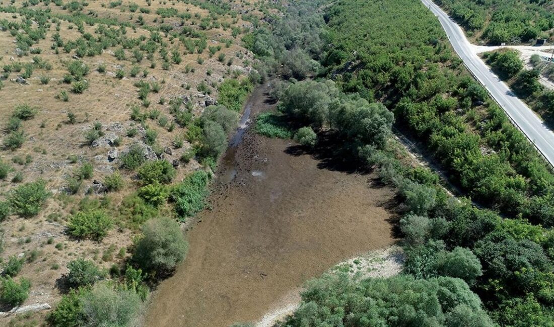 Kırklareli'nde, hava sıcaklıklarının mevsim normallerinin üzerinde seyretmesi nedeniyle Teke Deresi