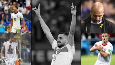 UEFA, siyasi ve ideolojik davranışlar sergileyen, ülke liderlerinin resmini gösteren,