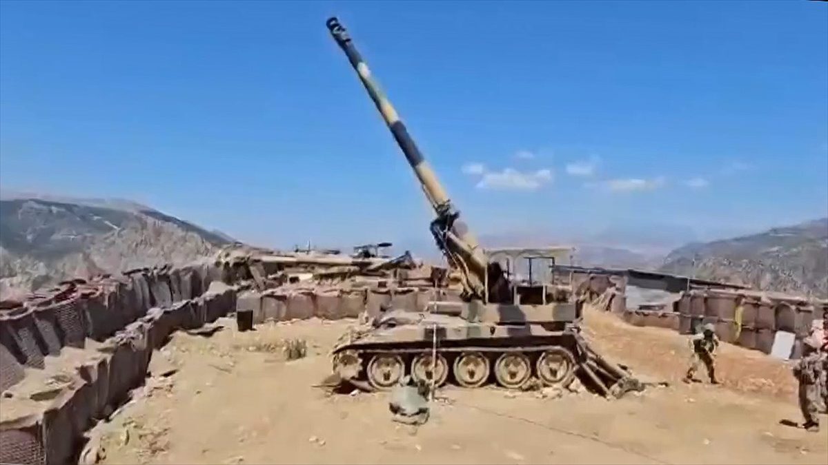 Milli Savunma Bakanlığı (MSB), Türk topçu birliklerinin Irak'ın kuzeyindeki hedefleri