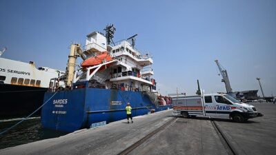 AFAD öncülüğünde hazırlanan 2 bin 408 tonluk insani yardım malzemesini