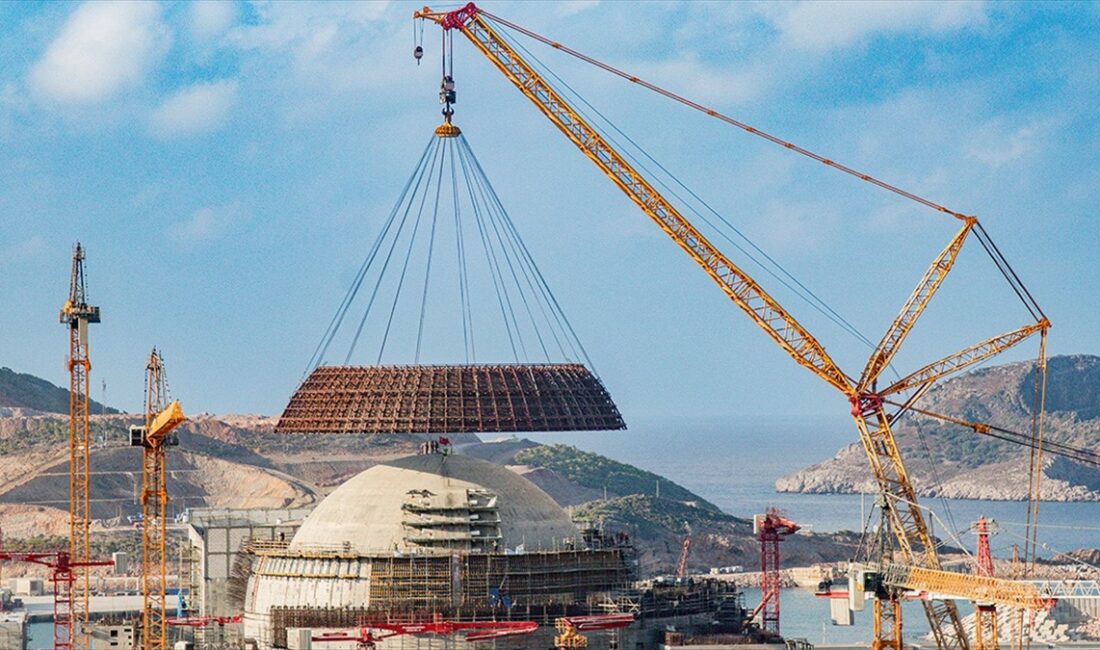 Mersin'in Gülnar ilçesinde yapımı süren Akkuyu Nükleer Güç Santrali'nde (NGS),