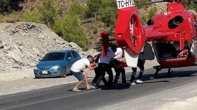 ANTALYA (AA) – Antalya’da ambulans helikopter kanyonda düşerek yaralanan tatilci