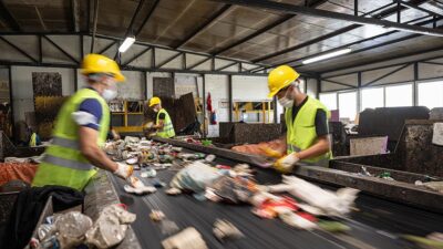 Ankara'nın Sincan ilçesinde faaliyet gösteren katı atık tesisinde günlük 4