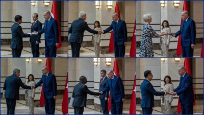 Cumhurbaşkanı Erdoğan, Maldivler, Danimarka, İsviçre, Gana, Almanya ve Letonya Büyükelçilerini