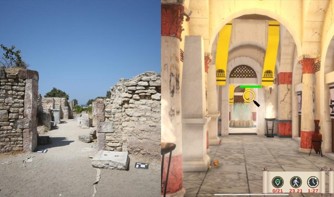 Çanakkale'nin Ezine ilçesi Dalyan köyü sahili yakınındaki eski Roma kolonisi
