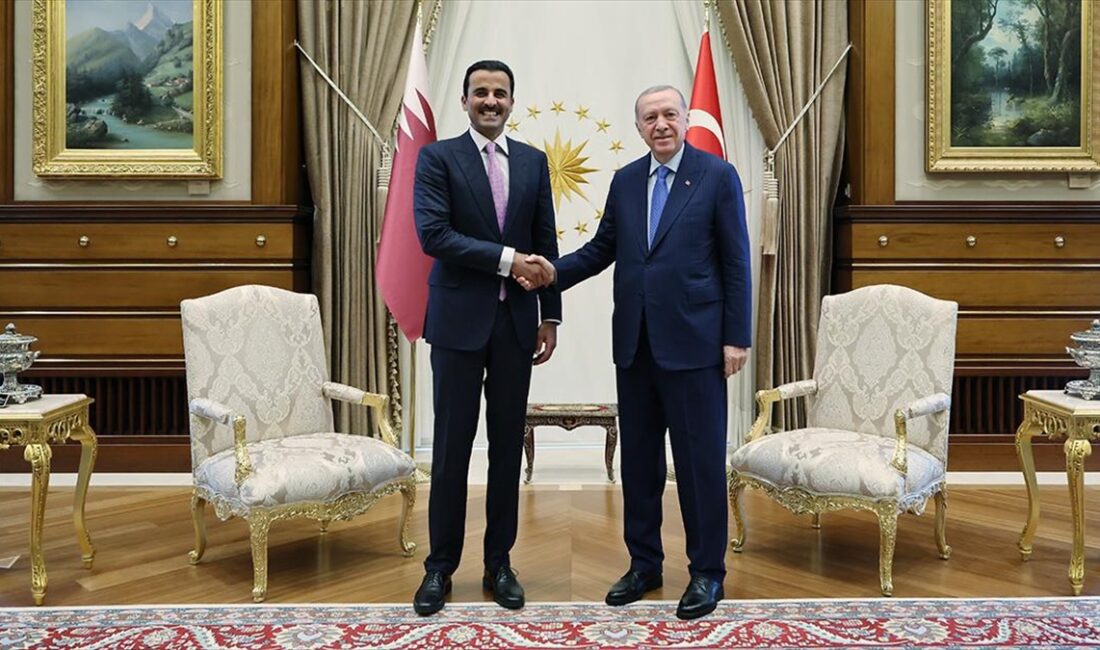 Cumhurbaşkanı Recep Tayyip Erdoğan, Katar Emiri Şeyh Temim bin Hamed
