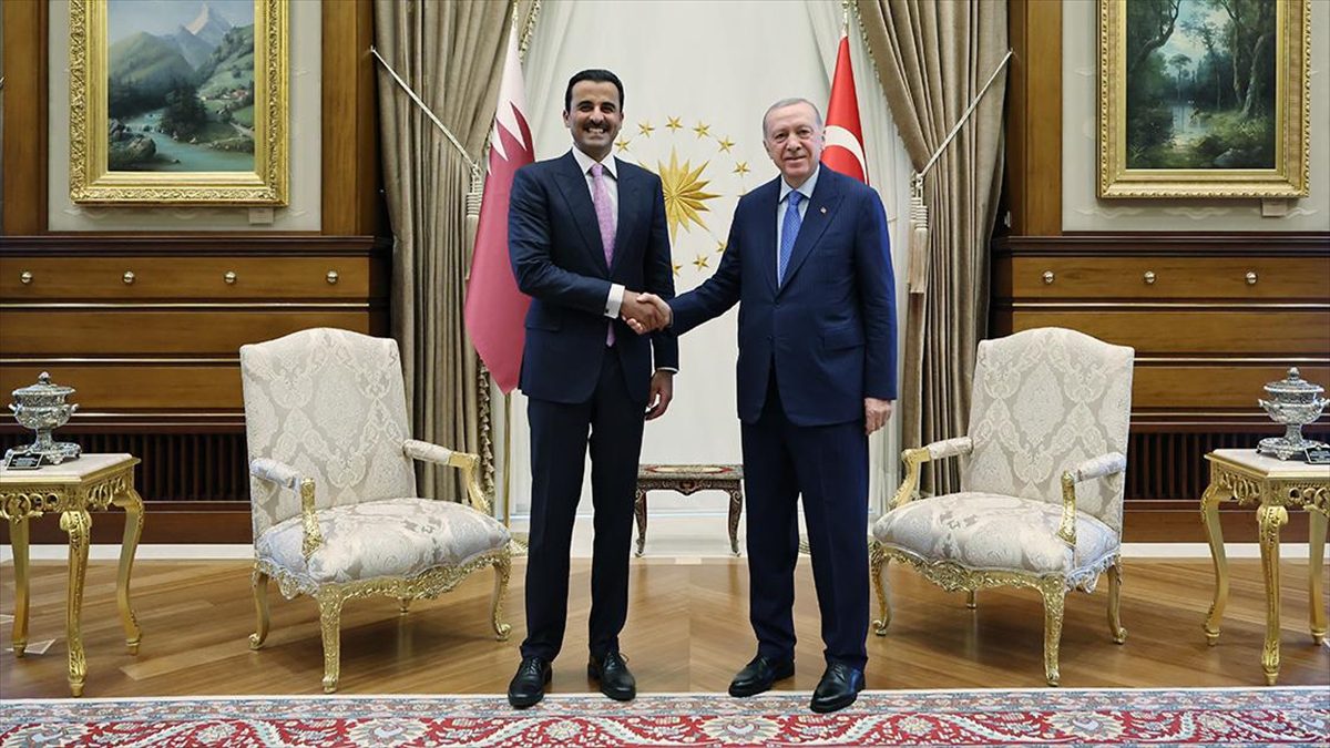 Cumhurbaşkanı Recep Tayyip Erdoğan, Katar Emiri Şeyh Temim bin Hamed
