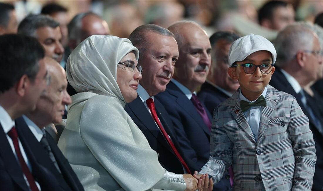 Cumhurbaşkanı Recep Tayyip Erdoğan'ın eşi Emine Erdoğan, Cumhurbaşkanlığı Külliyesi'nde düzenlenen