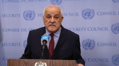 Filistin’in Birleşmiş Milletler (BM) Daimi Temsilcisi Riyad Mansour, BM Güvenlik