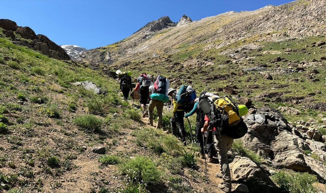 Hakkari'de, il dışından gelen dağcıların da aralarında bulunduğu 10 kişilik