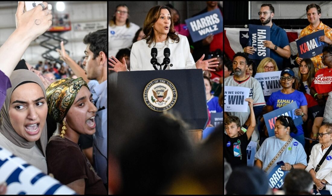 ABD'de Demokratların başkan adayı Kamala Harris, seçim kampanyası konuşmasının kendisini