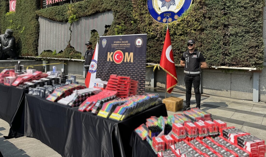 İstanbul'da düzenlenen operasyonda 1 milyon kaçak kırtasiye malzemesi ele geçirildi,