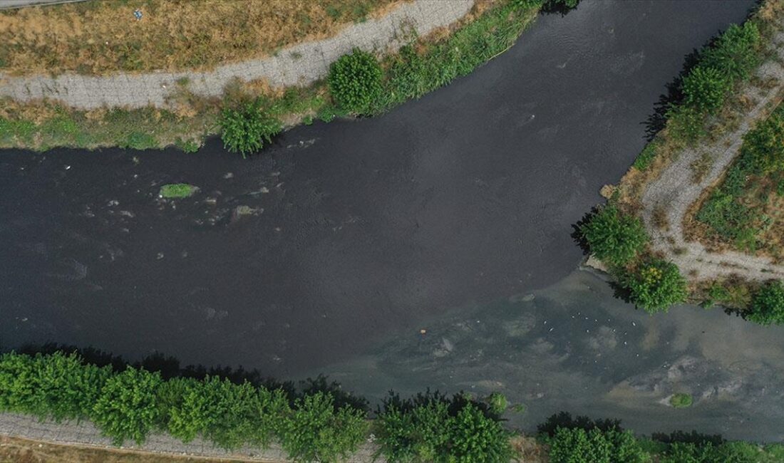 Bursa'da, sanayi ve evsel atıklar nedeniyle kötü kokusu ve simsiyah