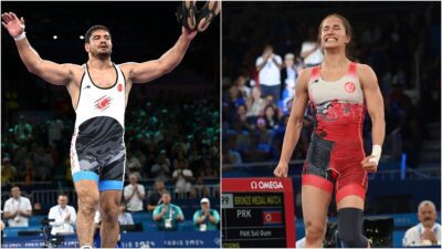 Paris Olimpiyatları'na katılan 11 milli güreşçiden yalnızca Taha Akgül ve
