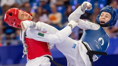 Paris 2024 Olimpiyat Oyunları'nda mücadele eden milli tekvandocu Merve Dinçel