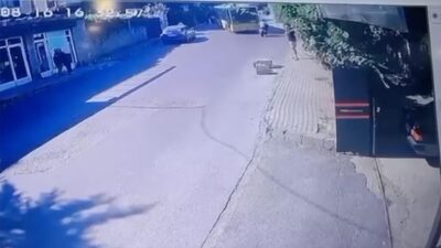 İstanbul Sarıyer'de ani dönüş yapan İETT otobüsünün karşı yönden gelen