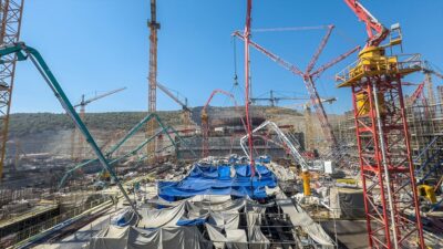 Mersin'in Gülnar ilçesinde yapımı süren Akkuyu Nükleer Güç Santrali'nde (NGS),