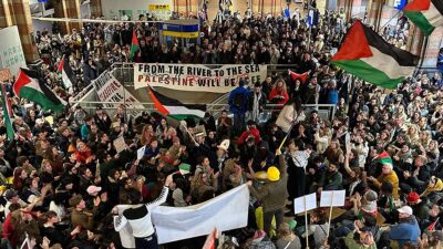Almanya'da, Filistin'e destek amacıyla kullanılan "Nehirden denize" sloganını sosyal medyada