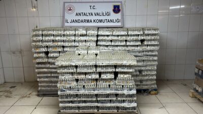 ANTALYA (AA) – Antalya’da düzenlenen operasyonda 1070 litre kaçak alkol