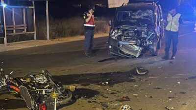ANTALYA (AA) – Antalya’da hafif ticari araç ile çarpışan motosikletin