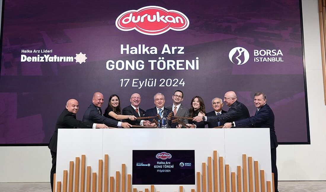 Durukan Şekerleme, Borsa İstanbul'da düzenlenen gong töreniyle Ana Pazar'da işlem
