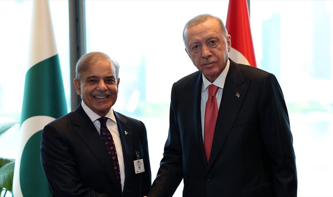 Cumhurbaşkanı Recep Tayyip Erdoğan, Pakistan Başbakanı Şahbaz Şerif'i kabul etti.