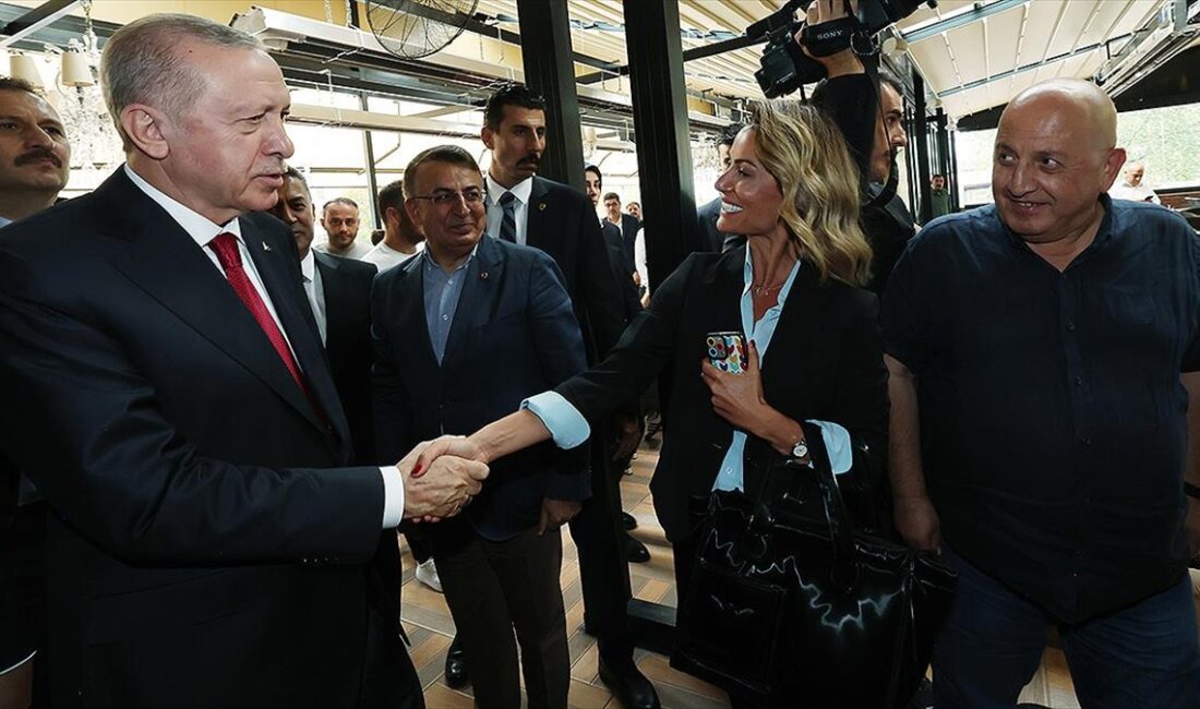 Cumhurbaşkanı Recep Tayyip Erdoğan, Ankara'da bir pastanede vatandaşlarla sohbet etti.