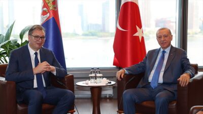 Cumhurbaşkanı Recep Tayyip Erdoğan, Sırbistan Cumhurbaşkanı Aleksandar Vucic ile bir