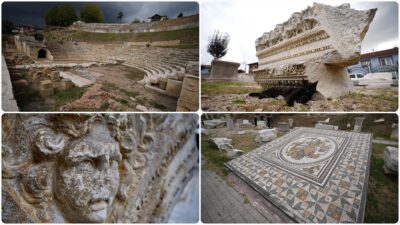Düzce'nin Konuralp Bölgesi'ndeki Prusias Ad Hypium Antik Kenti'nde devam eden