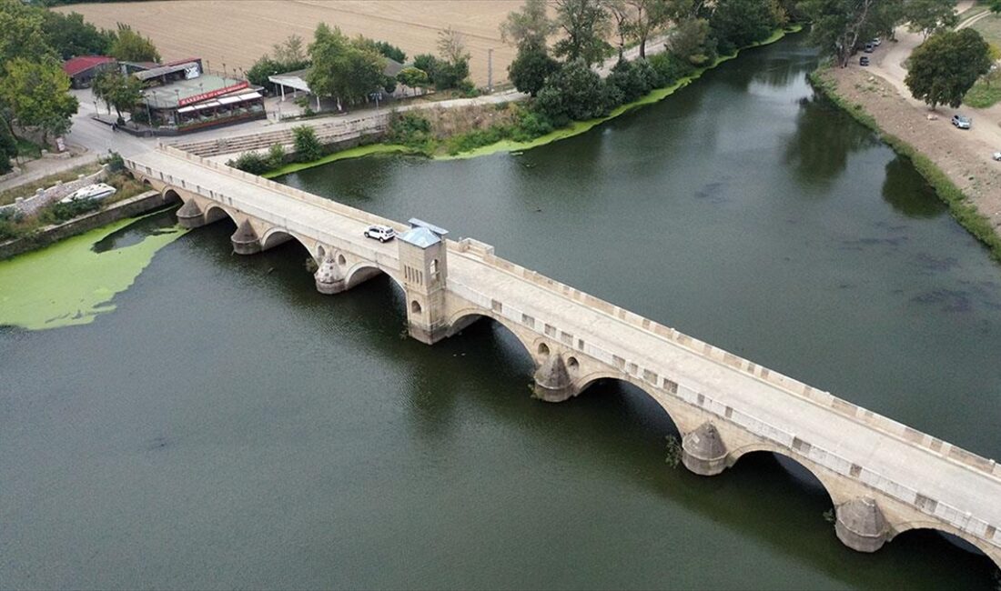 Edirne'nin önemli su kaynaklarından olan Tunca Nehri'nin debisi 2021 yılından