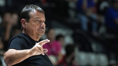 Yunanistan ekibi Panathinaikos'un başantrenörü Ergin Ataman, "(Panathinaikos-Maccabi maçındaki pankart) Gördüğümüz