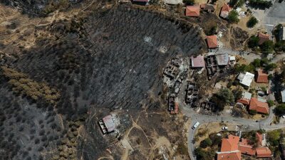 İzmir'in Karşıyaka ilçesinde Yamanlar Dağı'ndaki ormanlık alanda çıkan ve 2