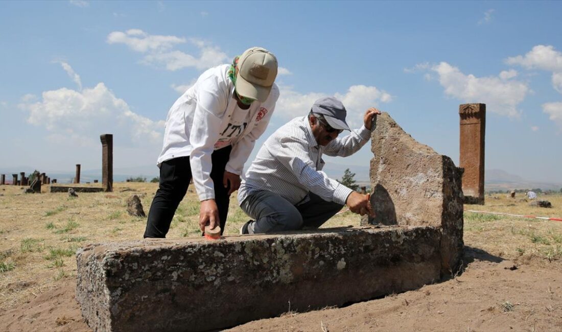 Bitlis'in Ahlat ilçesindeki Selçuklu Meydan Mezarlığı'nda yürütülen kazılarda, 1. Dünya