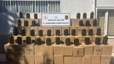 ANTALYA (AA) – Antalya'da düzenlenen operasyonda 8 bin litre sahte
