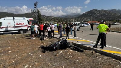 - Parçalanan motosikletin yerinden kopan hız göstergesi 130 kilometrede takılı