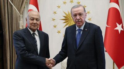 Cumhurbaşkanı Recep Tayyip Erdoğan, Arap Birliği Genel Sekreteri Ahmed Ebu