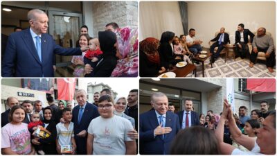 Cumhurbaşkanı Recep Tayyip Erdoğan, Hatay'da, 6 Şubat 2023'te meydana gelen