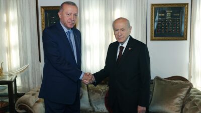 Cumhurbaşkanı Recep Tayyip Erdoğan, MHP Genel Başkanı Devlet Bahçeli'ye ziyarette