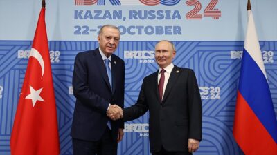 Cumhurbaşkanı Erdoğan, BRICS Zirvesi'ndeki temasları kapsamında, Rusya Devlet Başkanı Vladimir