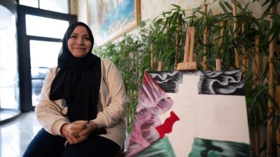 ANKARA (AA) – Cumhurbaşkanı Erdoğan’a Mescid-i Aksa tablosunu takdim eden