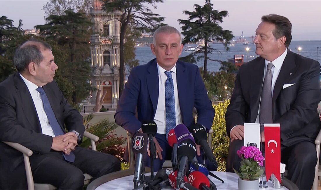Türkiye Futbol Federasyonu Başkanı İbrahim Hacıosmanoğlu, Beşiktaş Kulübü Başkanı Hasan
