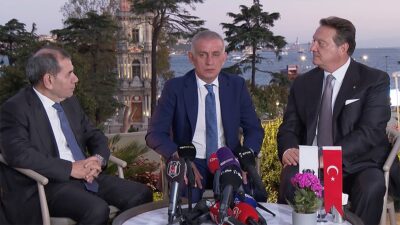 Türkiye Futbol Federasyonu Başkanı İbrahim Hacıosmanoğlu, Beşiktaş Kulübü Başkanı Hasan