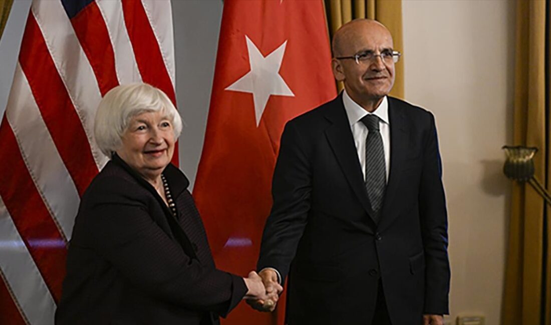 ABD Hazine Bakanı Janet Yellen'ın, Hazine ve Maliye Bakanı Mehmet
